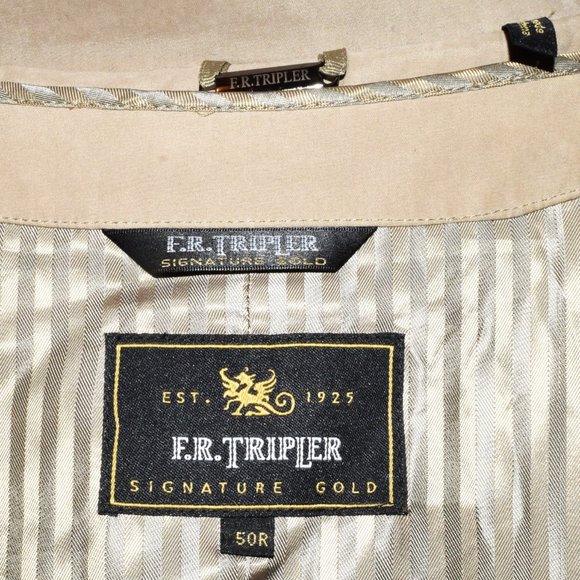 Vintage F.R. Tripler Men's Microfiber Mac Coat with Belt Liner Interior Pockets - Picture 7 of 11